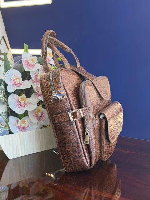 کیف سه کاره دو جیب دانشجویی چرم